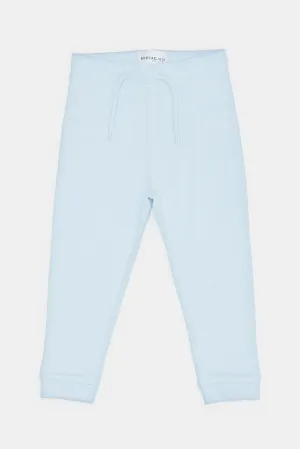 Infant Boys Blue  Mélange Plain Active Pants