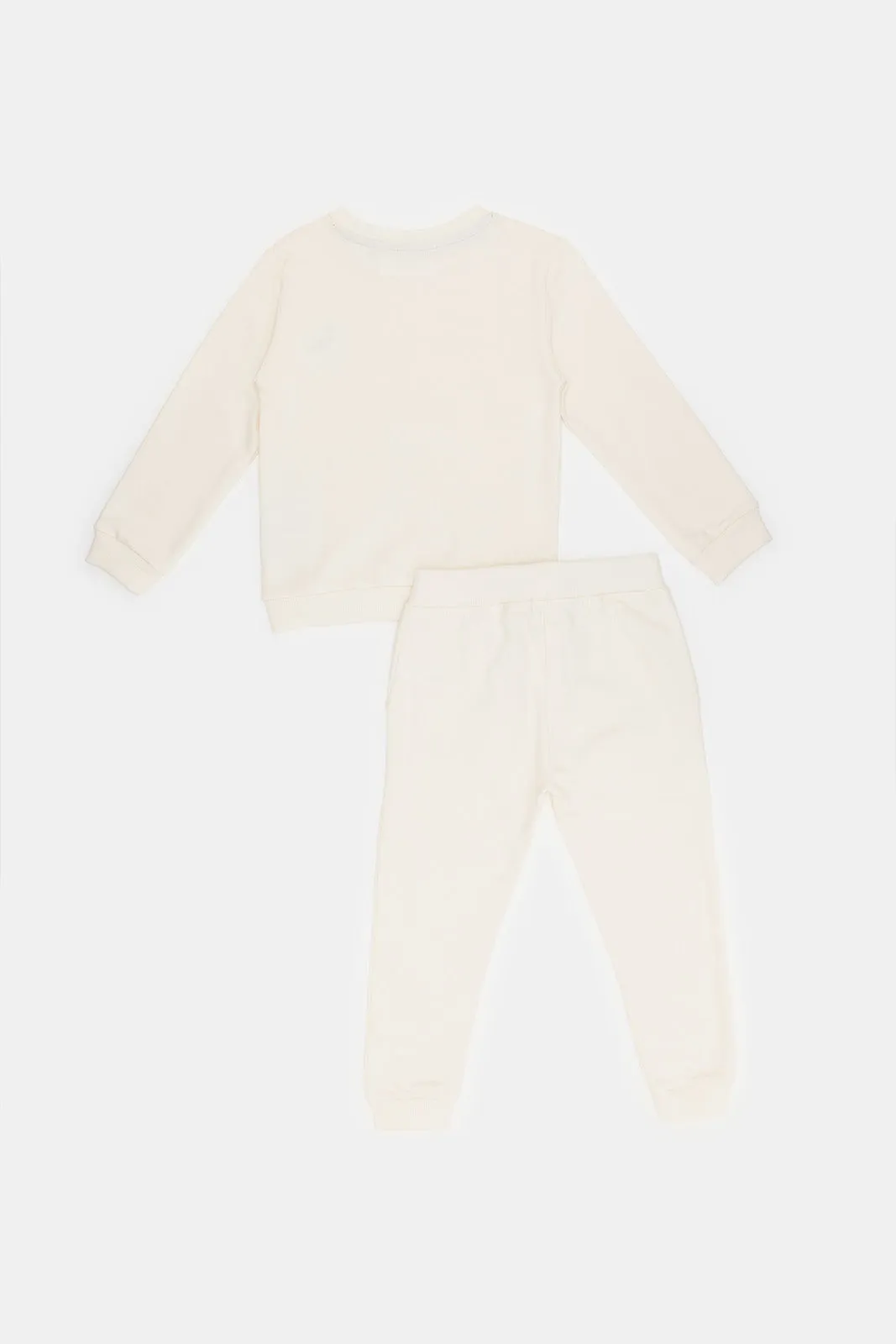 Infant Boys Cream Dino Jogging Suit (2 Piece)