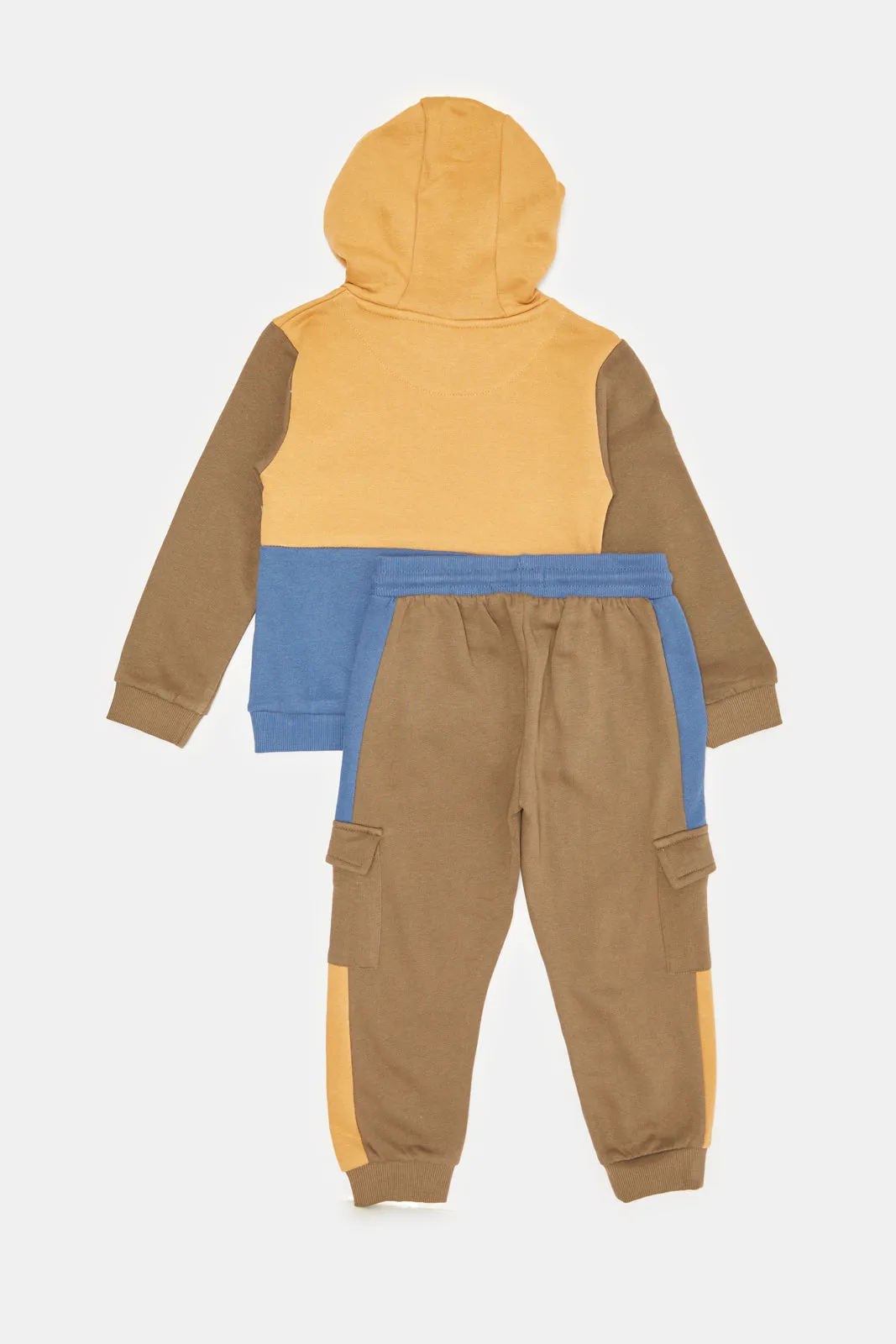 Infant Boys Multicolour Hooded Jogging Suit (2 Piece)