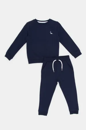 Infant Boys Navy Dino Jogging Suit (2 Piece)