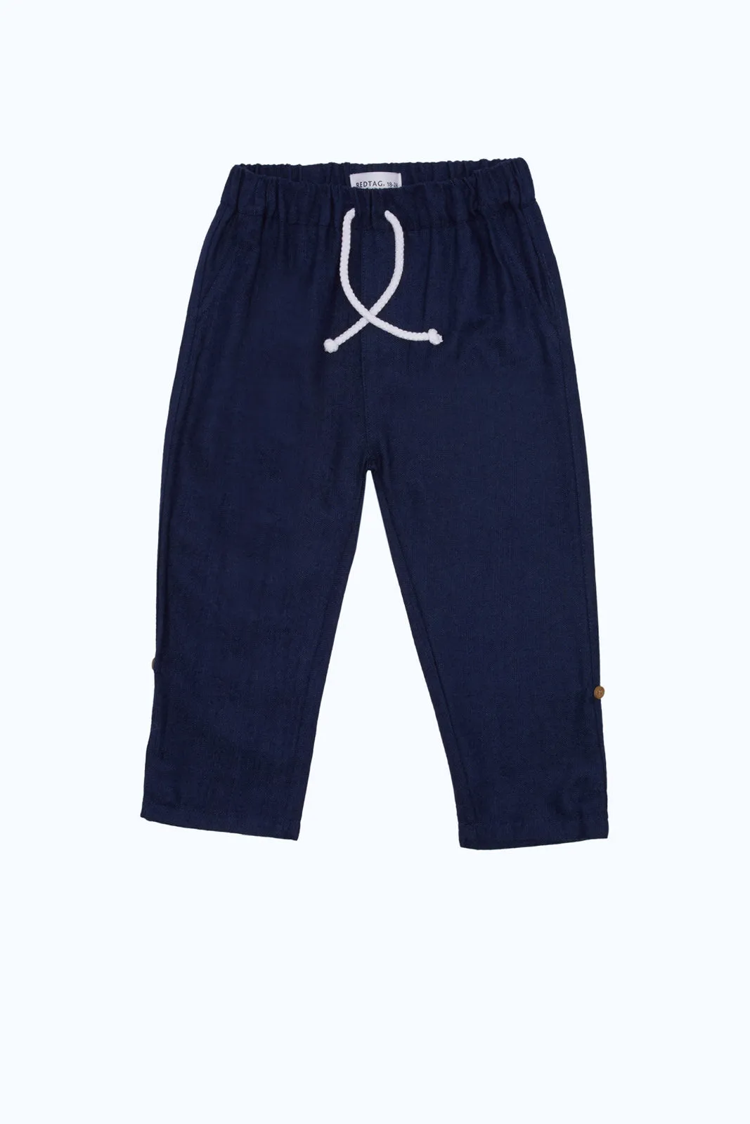 Infant Boys Navy Linen Trouser