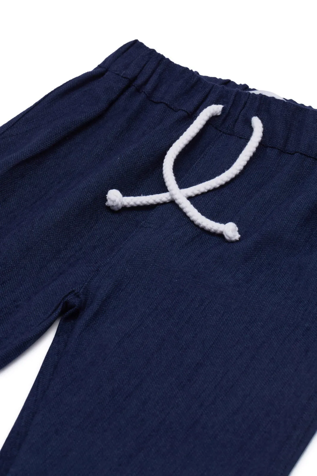 Infant Boys Navy Linen Trouser