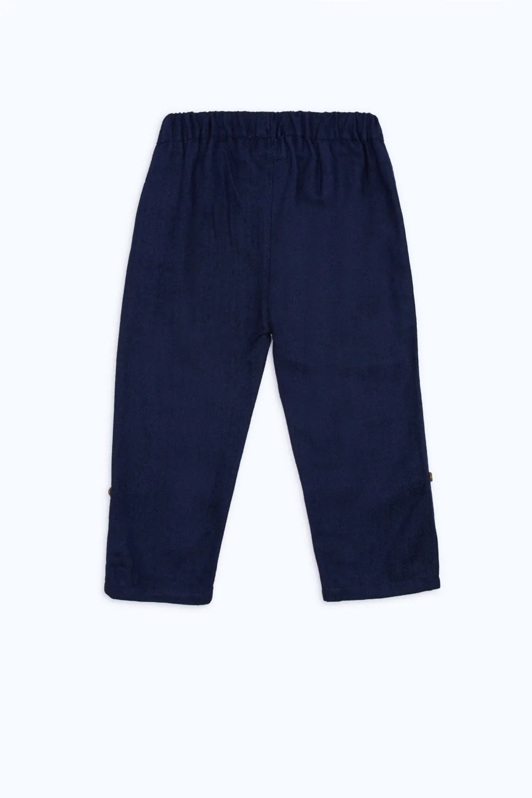 Infant Boys Navy Linen Trouser