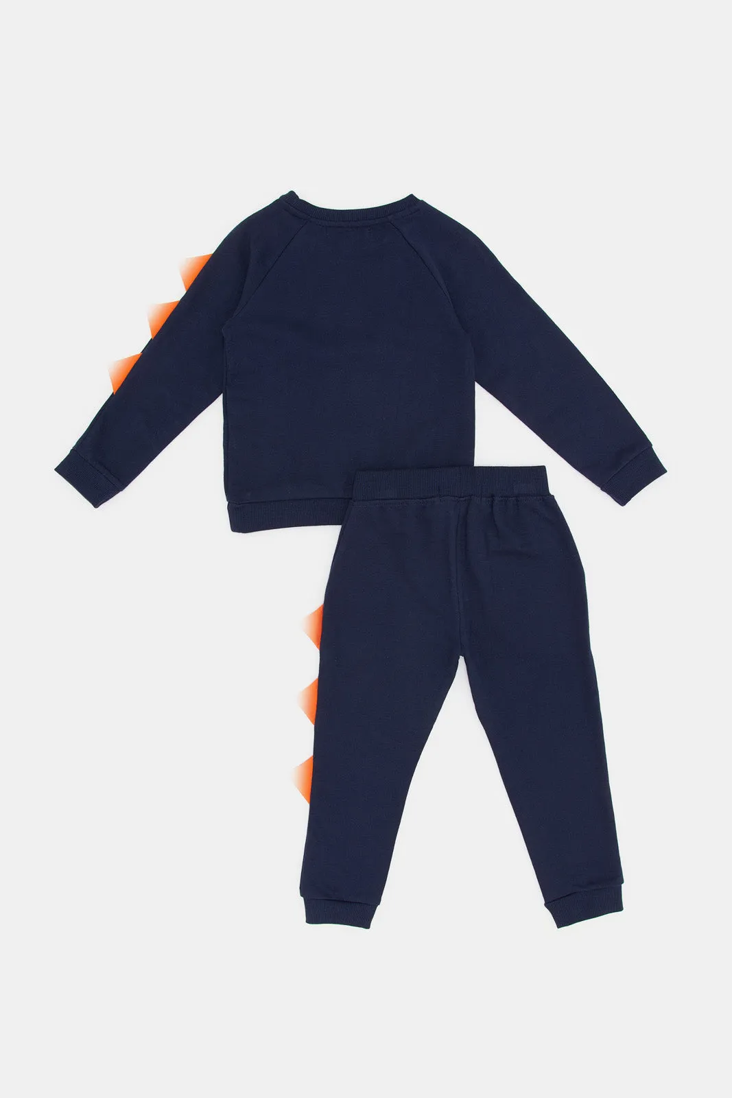 Infant Boys Navy Monster Jogging Suit (2 Piece)