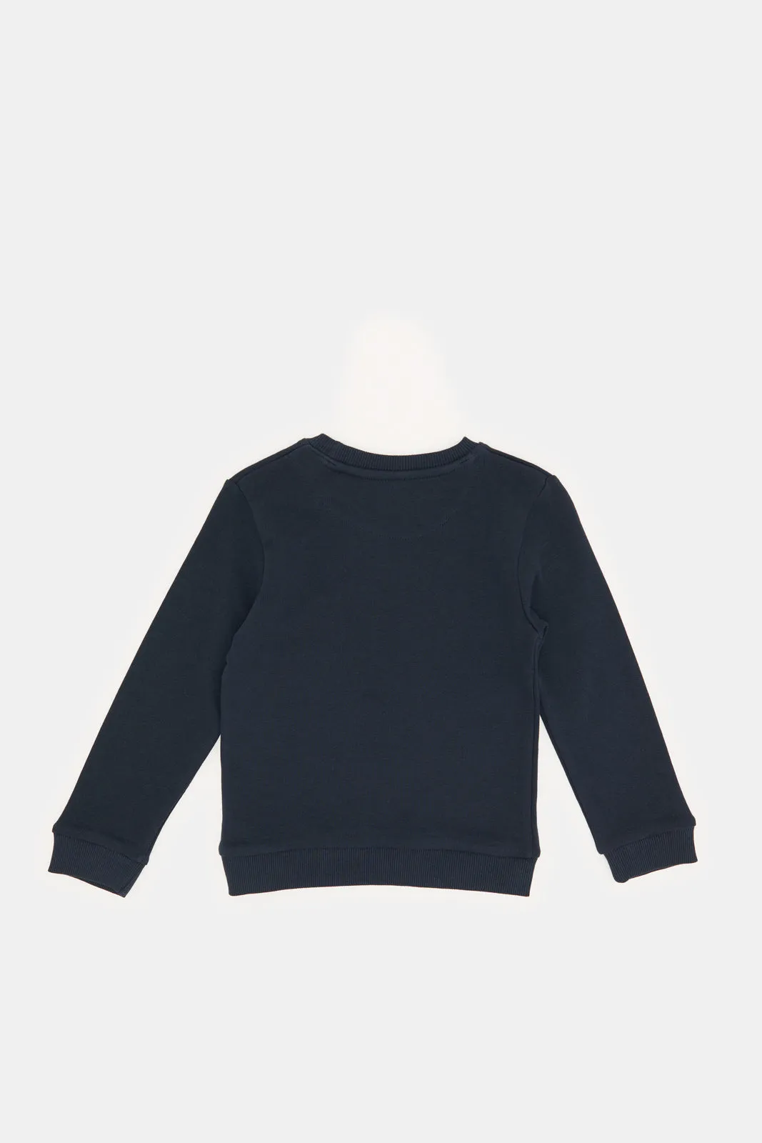 Infant Boys Navy Printed Sweatshirt