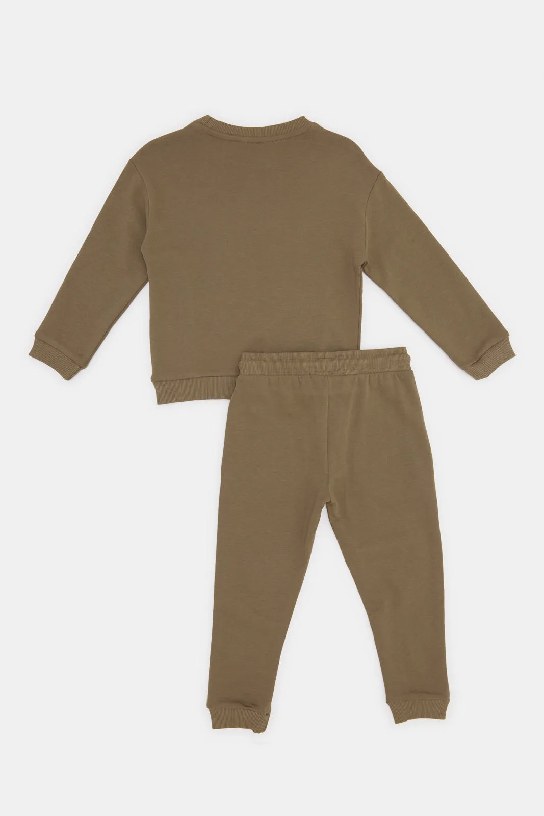 Infant Boys Olive Crew Jogging Suit