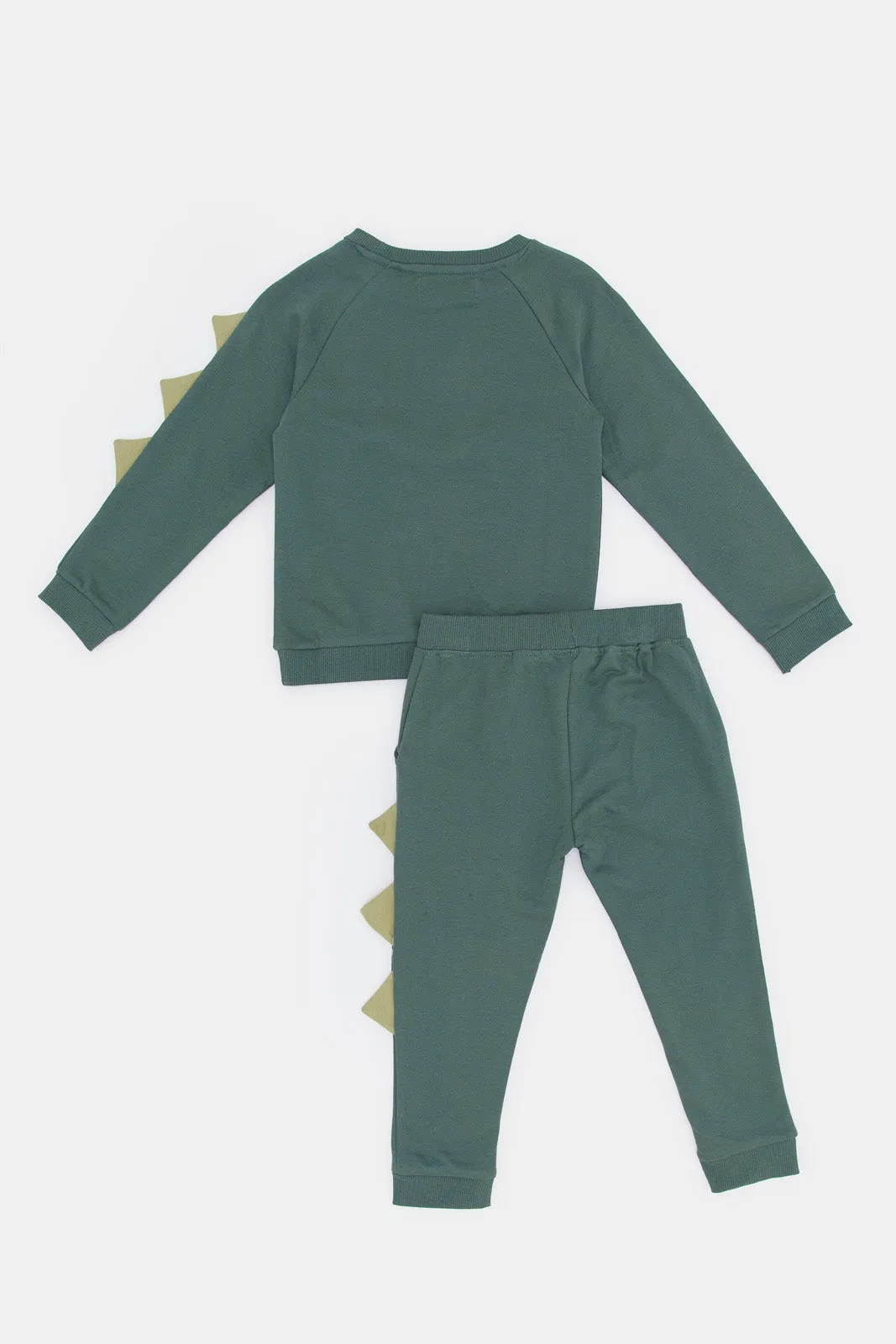 Infant Boys Olive Monster Jogging Suit (2 Piece)