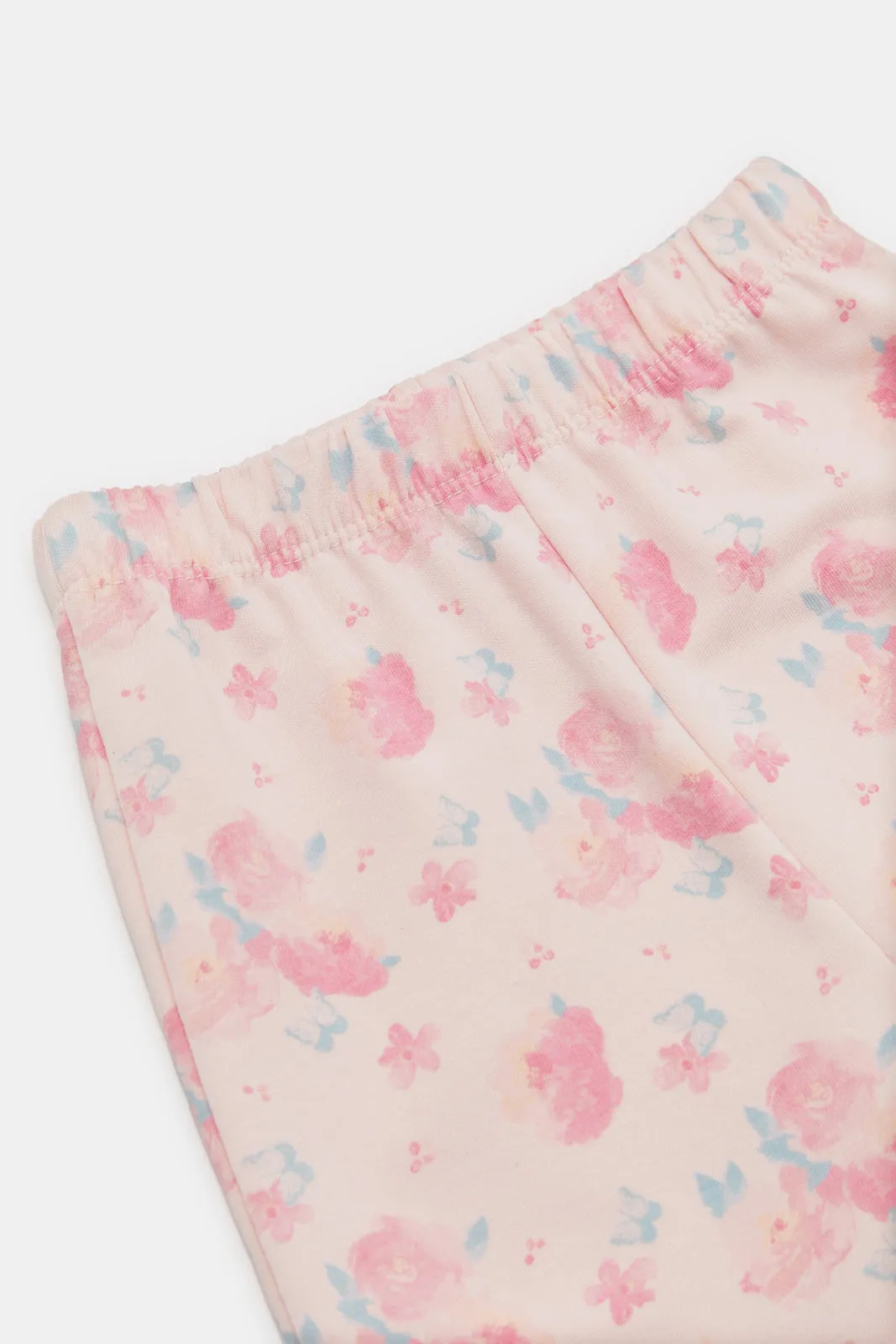 Infant Girls Pink Floral Jog set (2 Piece)