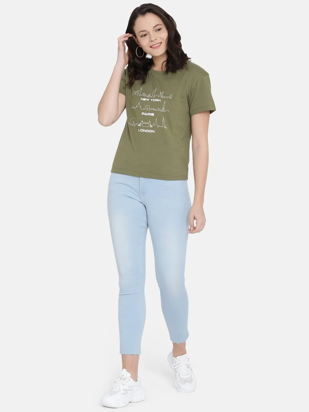 IS.U Olive Short Sleeve T-Shirt