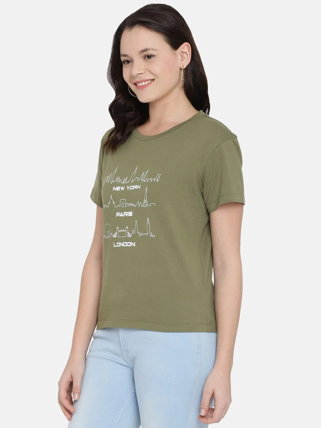 IS.U Olive Short Sleeve T-Shirt