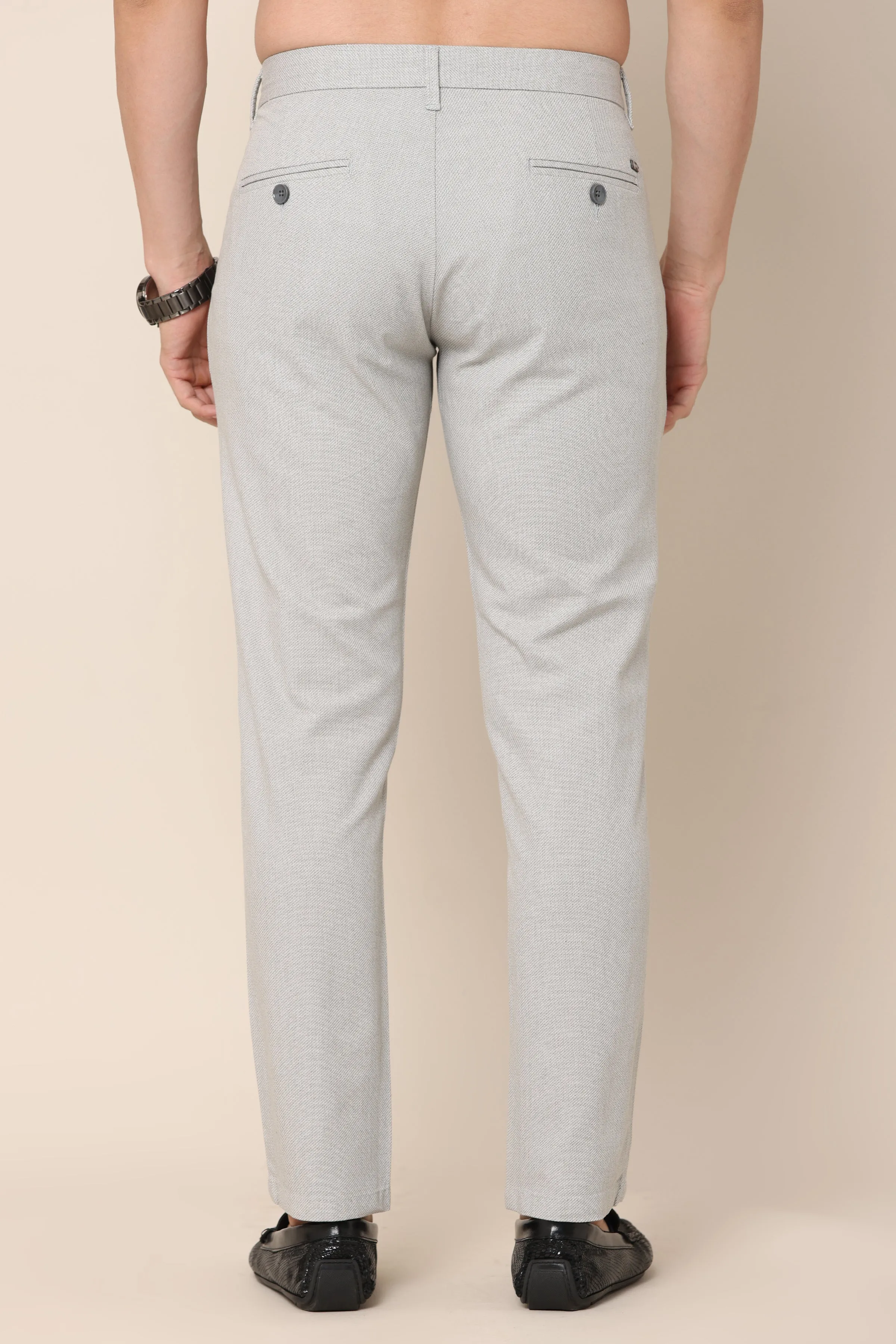 Ivyn Classic Grey Cotton Trousers