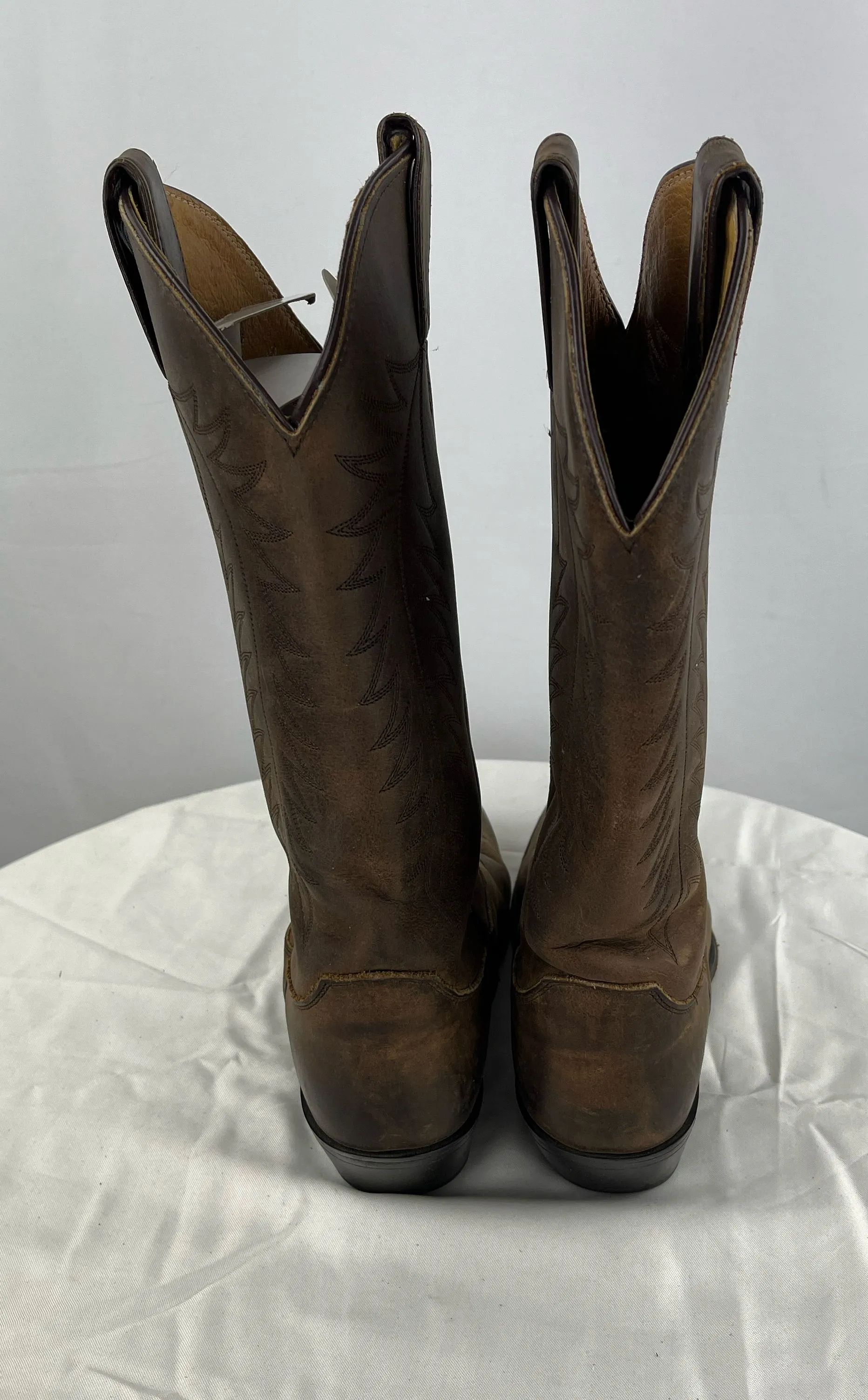 Justin Women's Brown Leather Western Bay Apache Cowgirl Boots Size 7