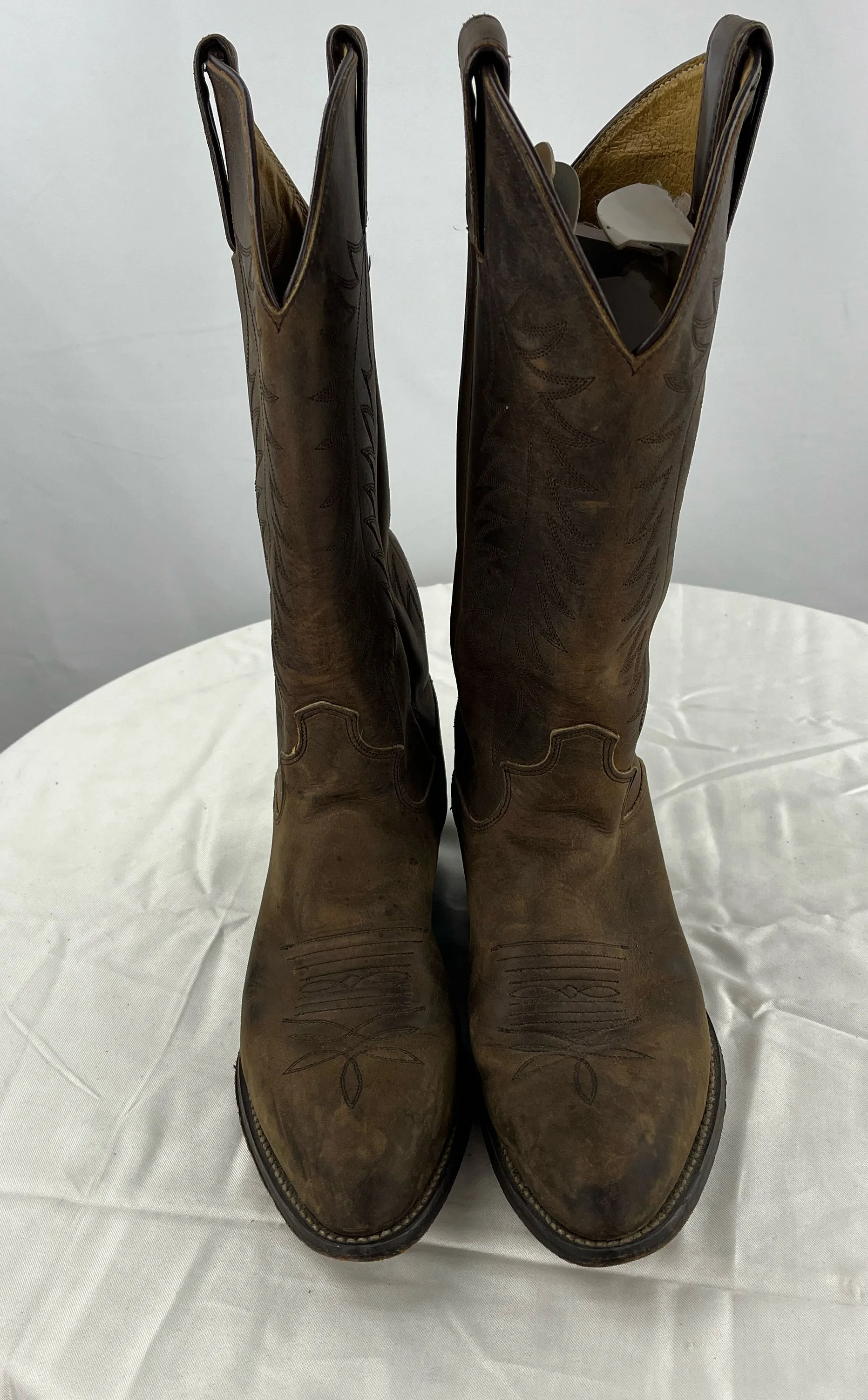 Justin Women's Brown Leather Western Bay Apache Cowgirl Boots Size 7