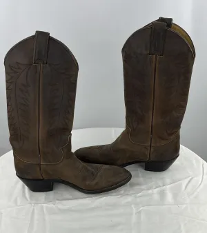 Justin Women's Brown Leather Western Bay Apache Cowgirl Boots Size 7