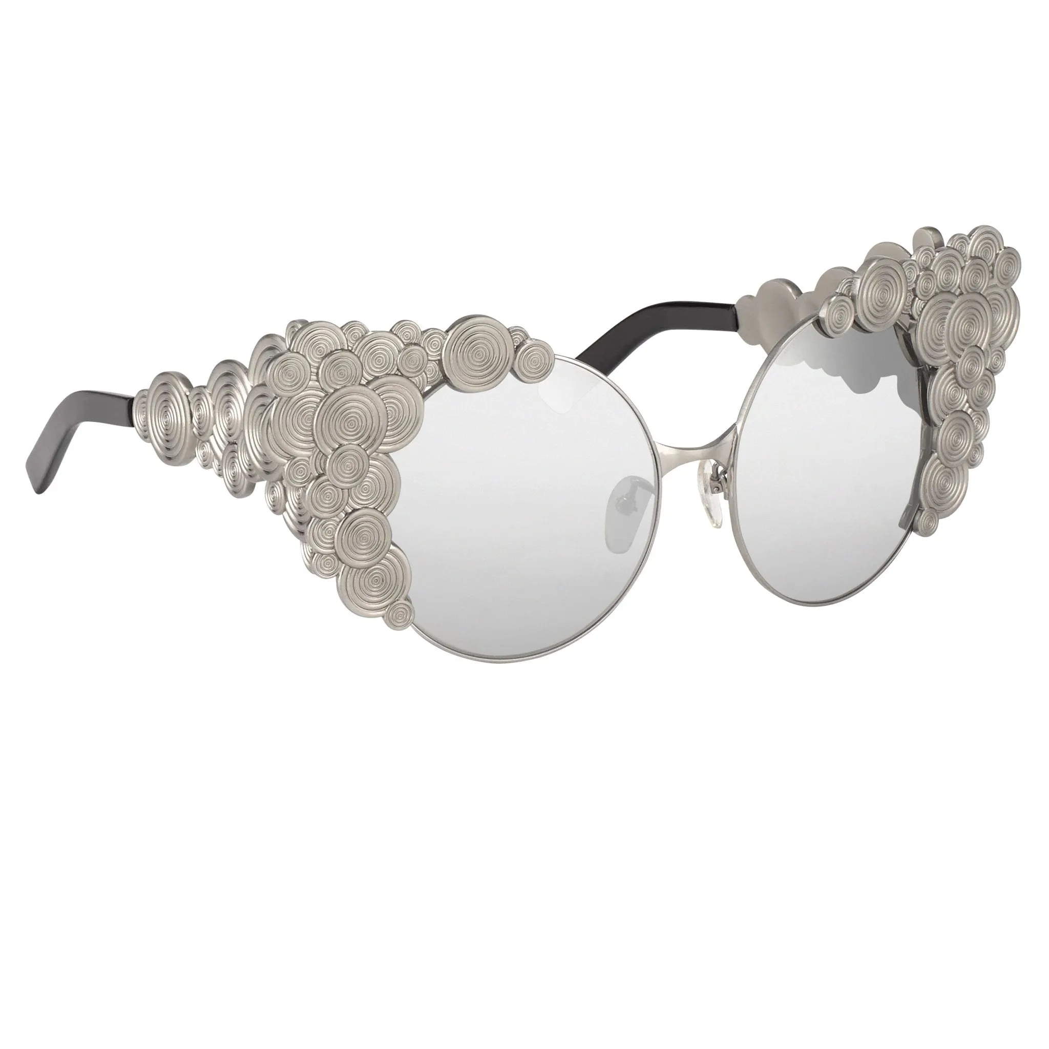 Khaleda And Fahad Ladies Sunglasses Cat Eyes Silver and Platinum KR2C2SUN