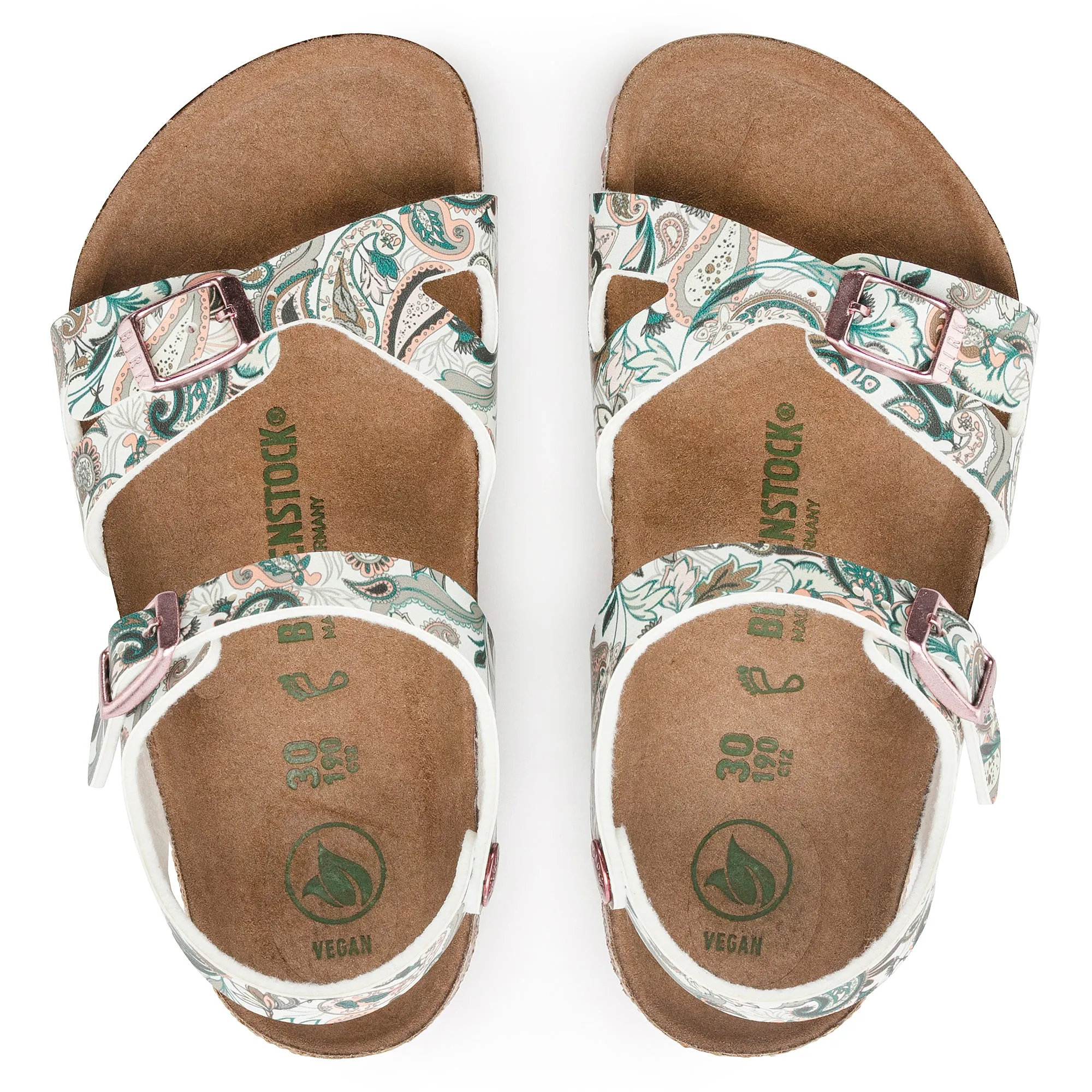 Kid's Birkenstock Rio Vegan Birko-Flor Color: Paisley Light Rose