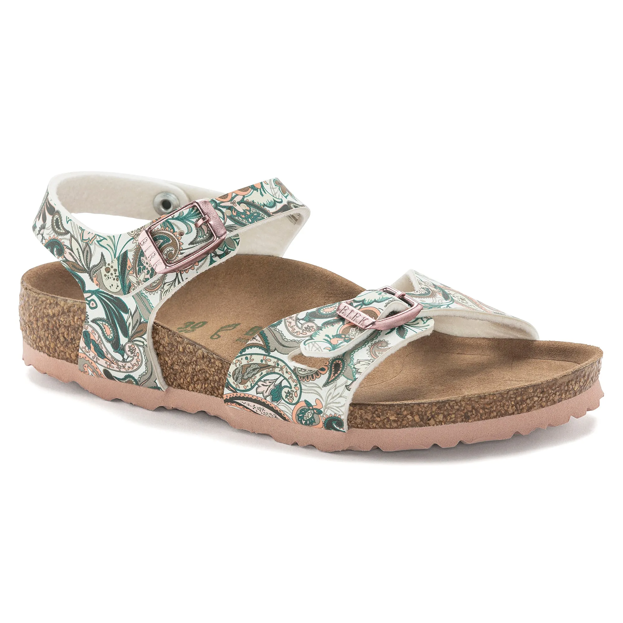 Kid's Birkenstock Rio Vegan Birko-Flor Color: Paisley Light Rose