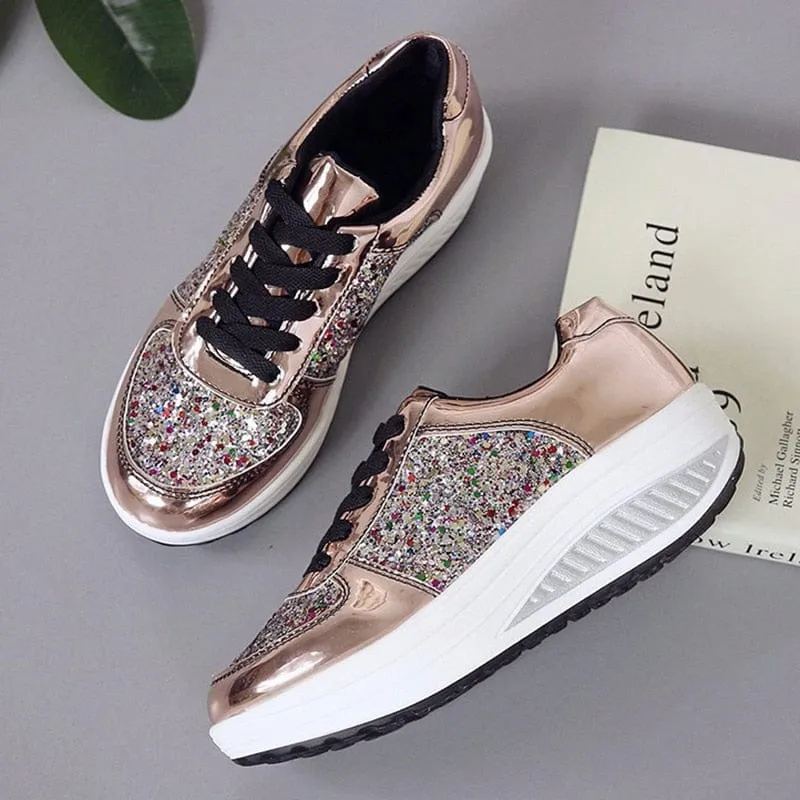 Ladies Bling Casual Sneakers