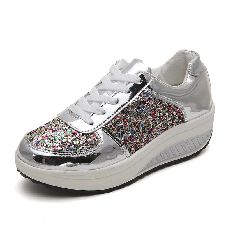 Ladies Bling Casual Sneakers