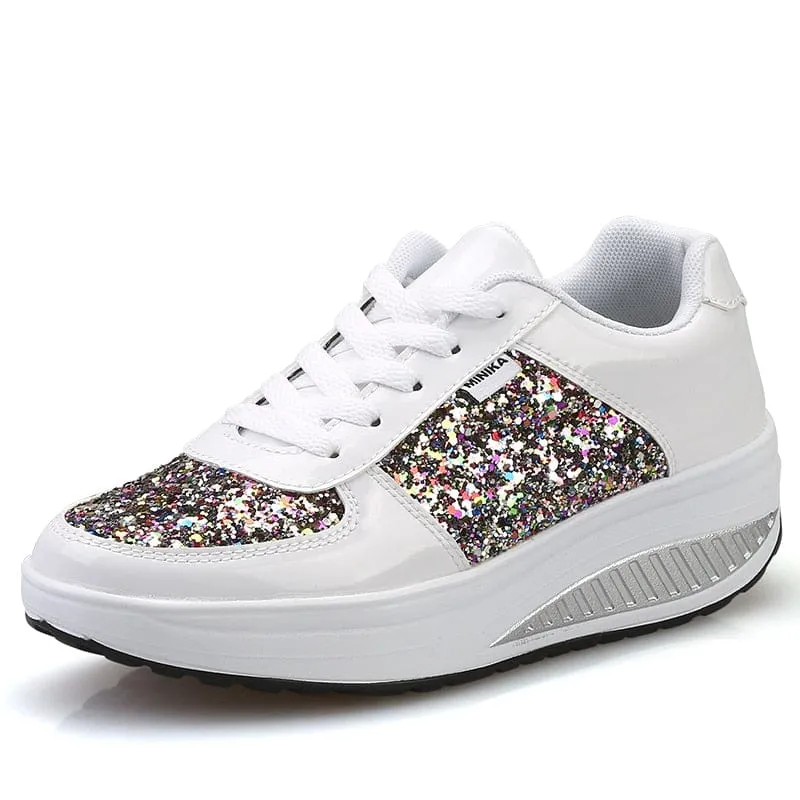 Ladies Bling Casual Sneakers