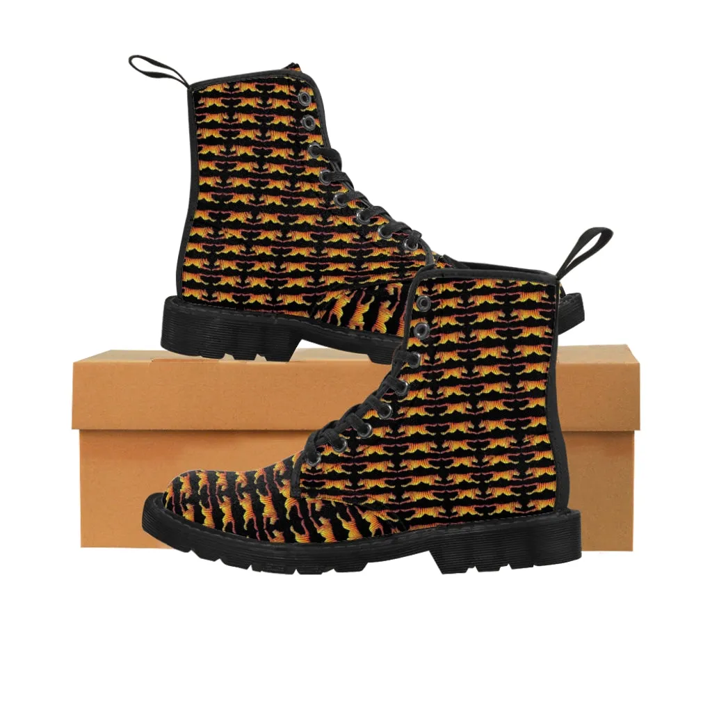 Leaping Tigers Women's Canvas Boots