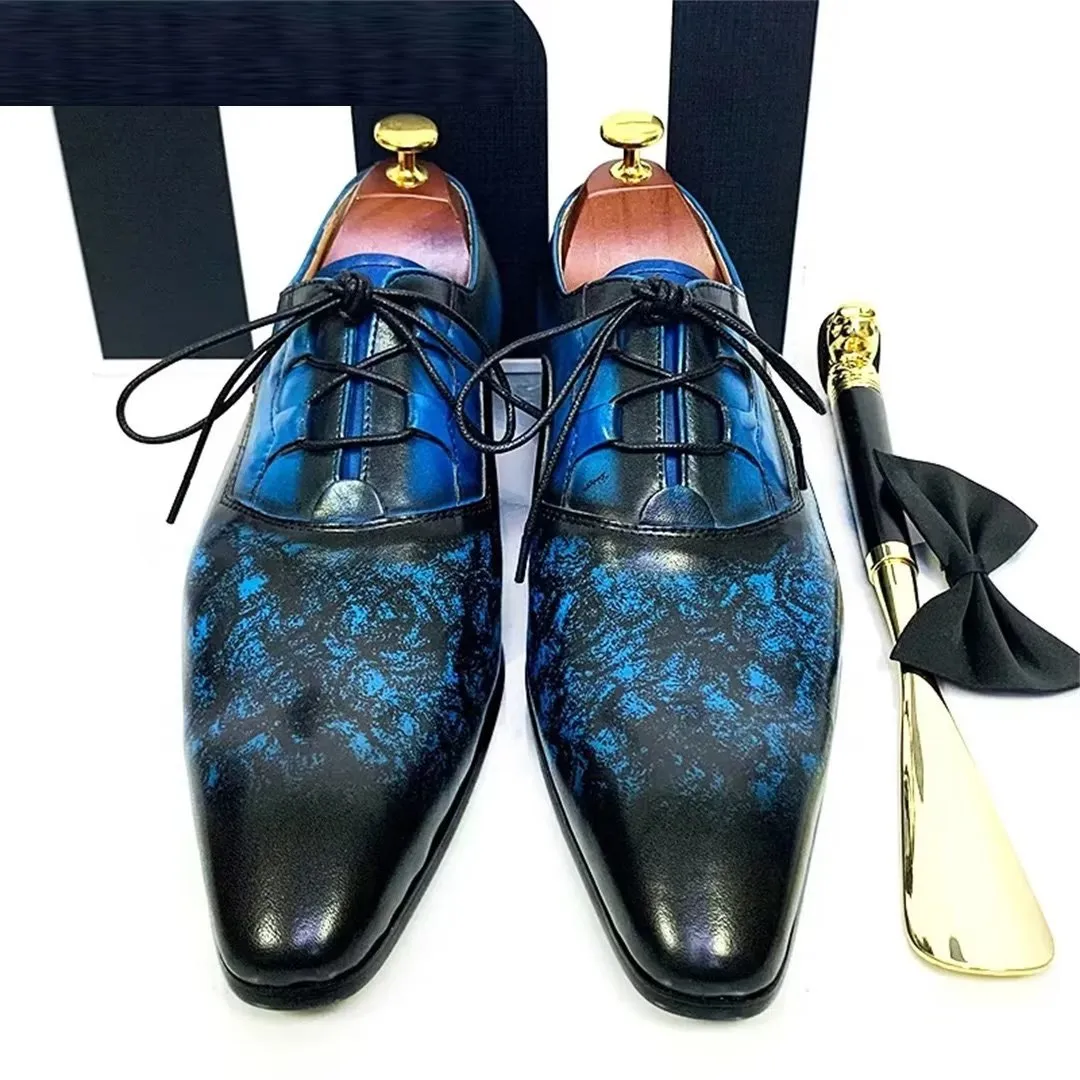 LeatherLuxe Genuine Pointed Toe Dress Shoes