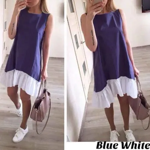 Loose Patchwork Casual Summer Dress