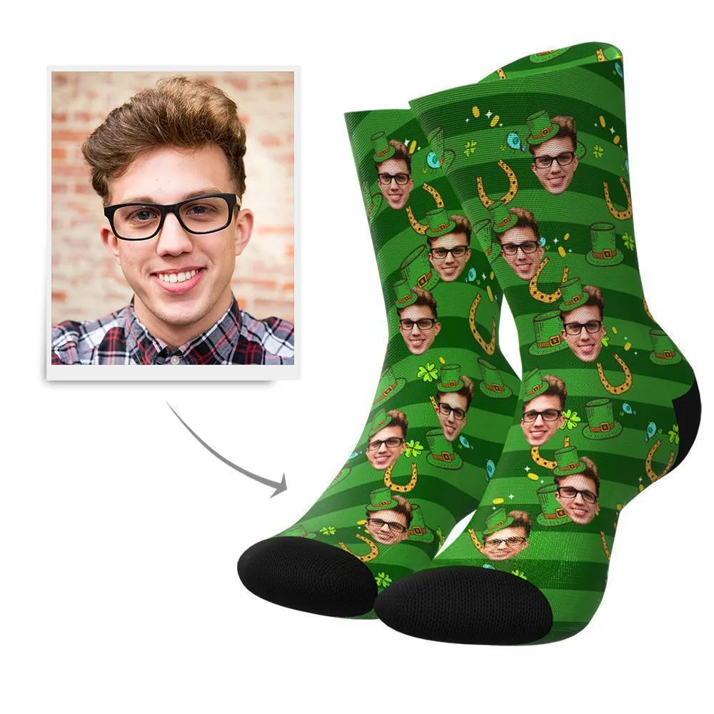 Lucky Horse Shoes Pattern Custom Face Socks