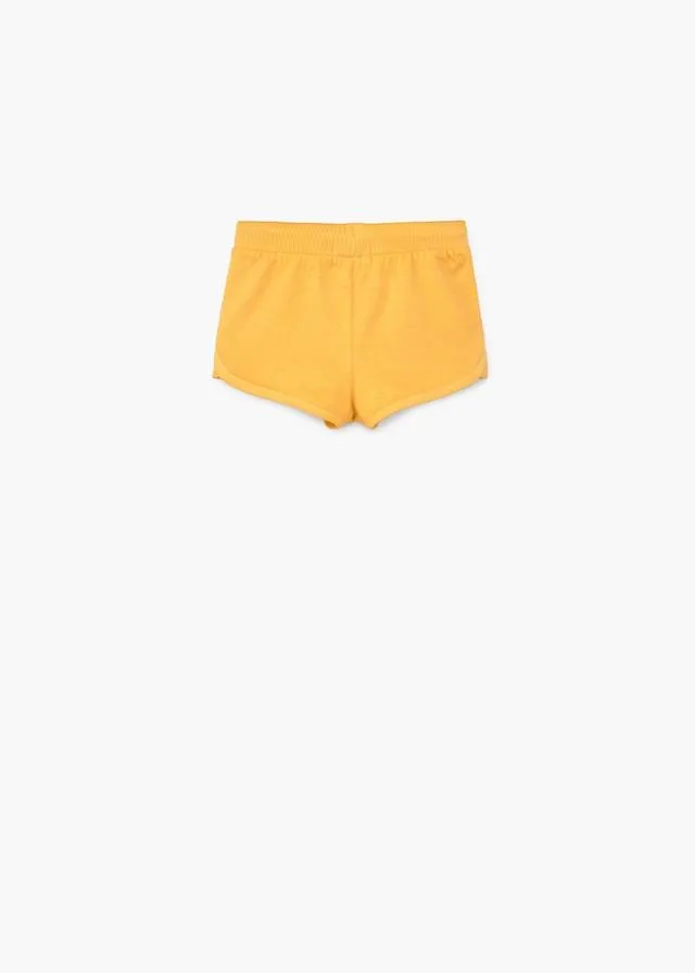 Mango Baby Girls Yellow Cotton Jogging Short