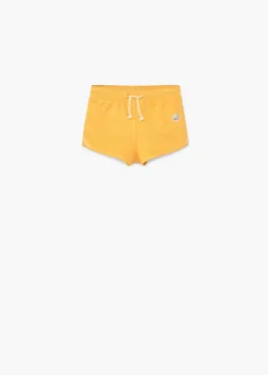 Mango Baby Girls Yellow Cotton Jogging Short