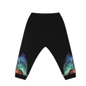 Marcelo Burlon Baby Icon Wings Black & Blue Jogging Bottoms