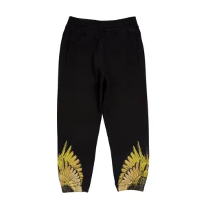 Marcelo Burlon Kids Icon Wings Black & Lime Jogging Bottoms