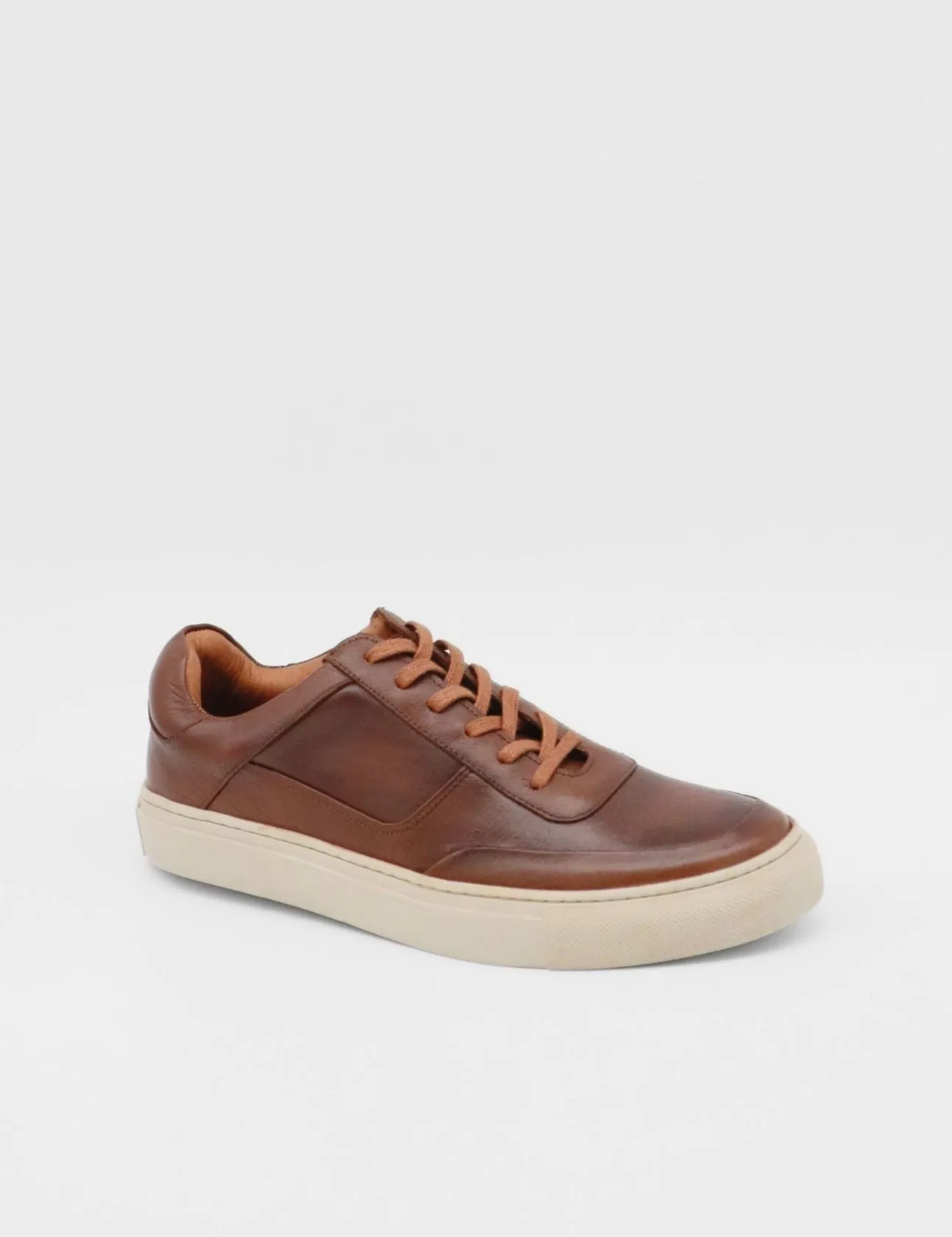 Martini sneakers in tan leather mens shoes