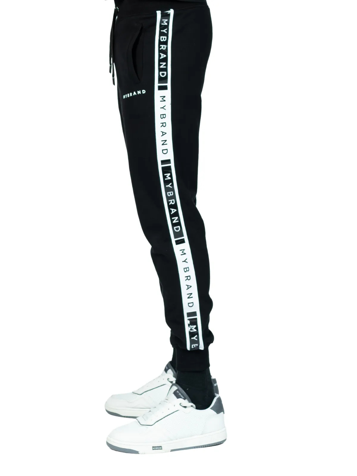 MB CONTRAST TAPING JOGGING BLACK | BLACK