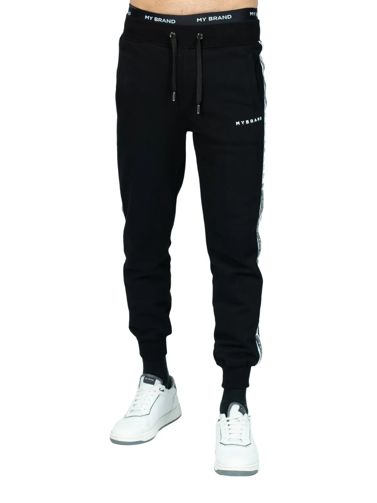 MB CONTRAST TAPING JOGGING BLACK | BLACK