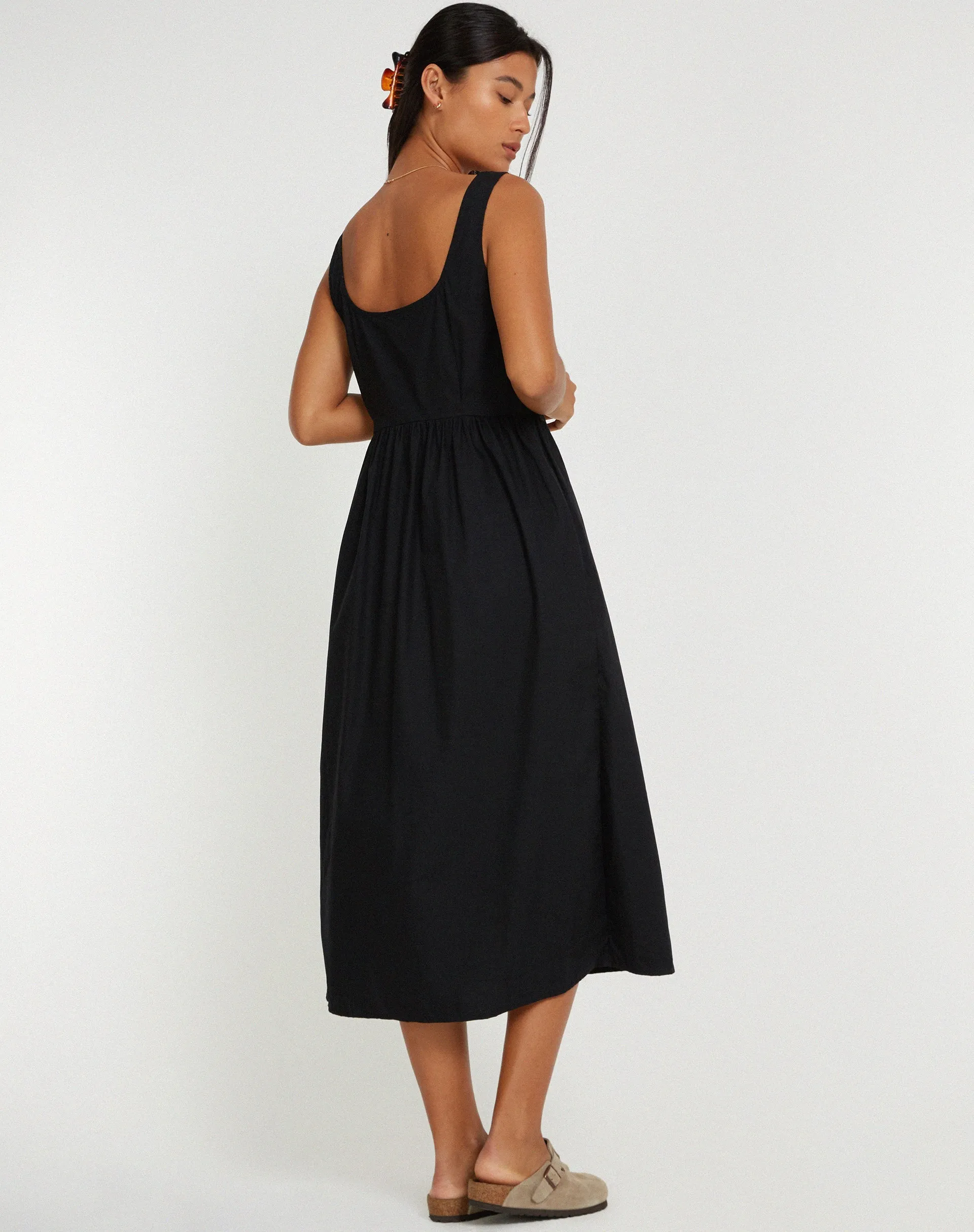 Melrose Midi Dress in Black