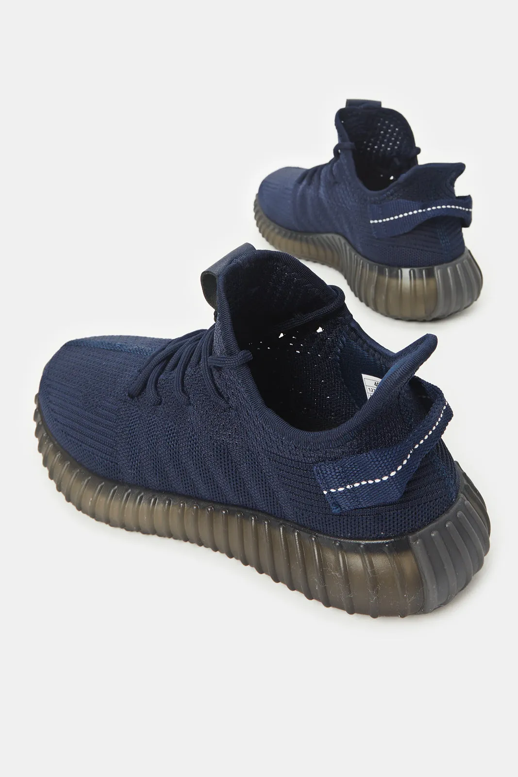 Men Blue Translucent Outsole Trainer