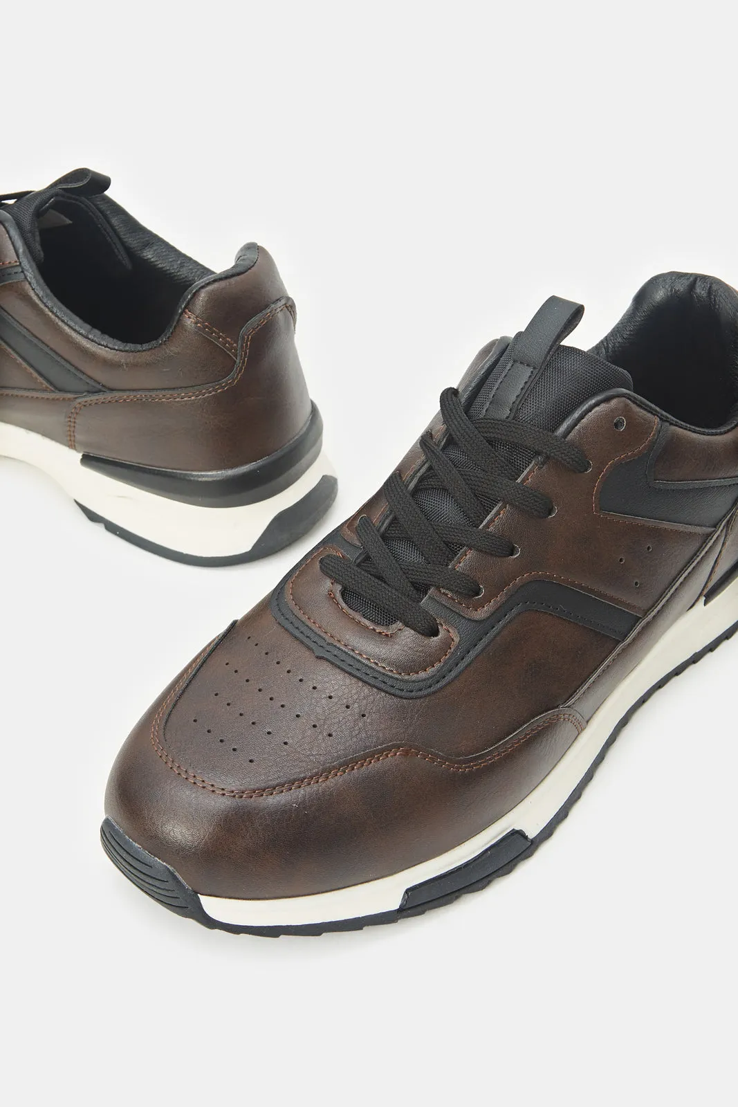 Men Brown Lace Up Sneaker