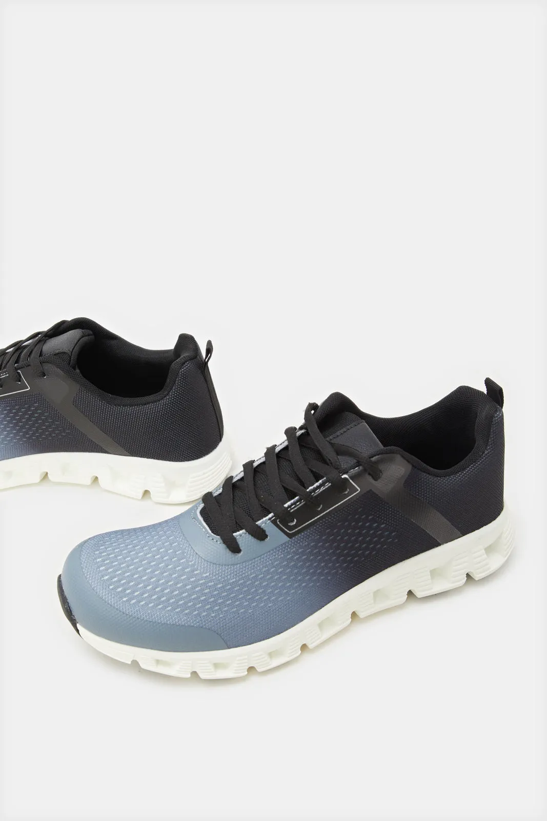 Men Grey Material Block Trainer