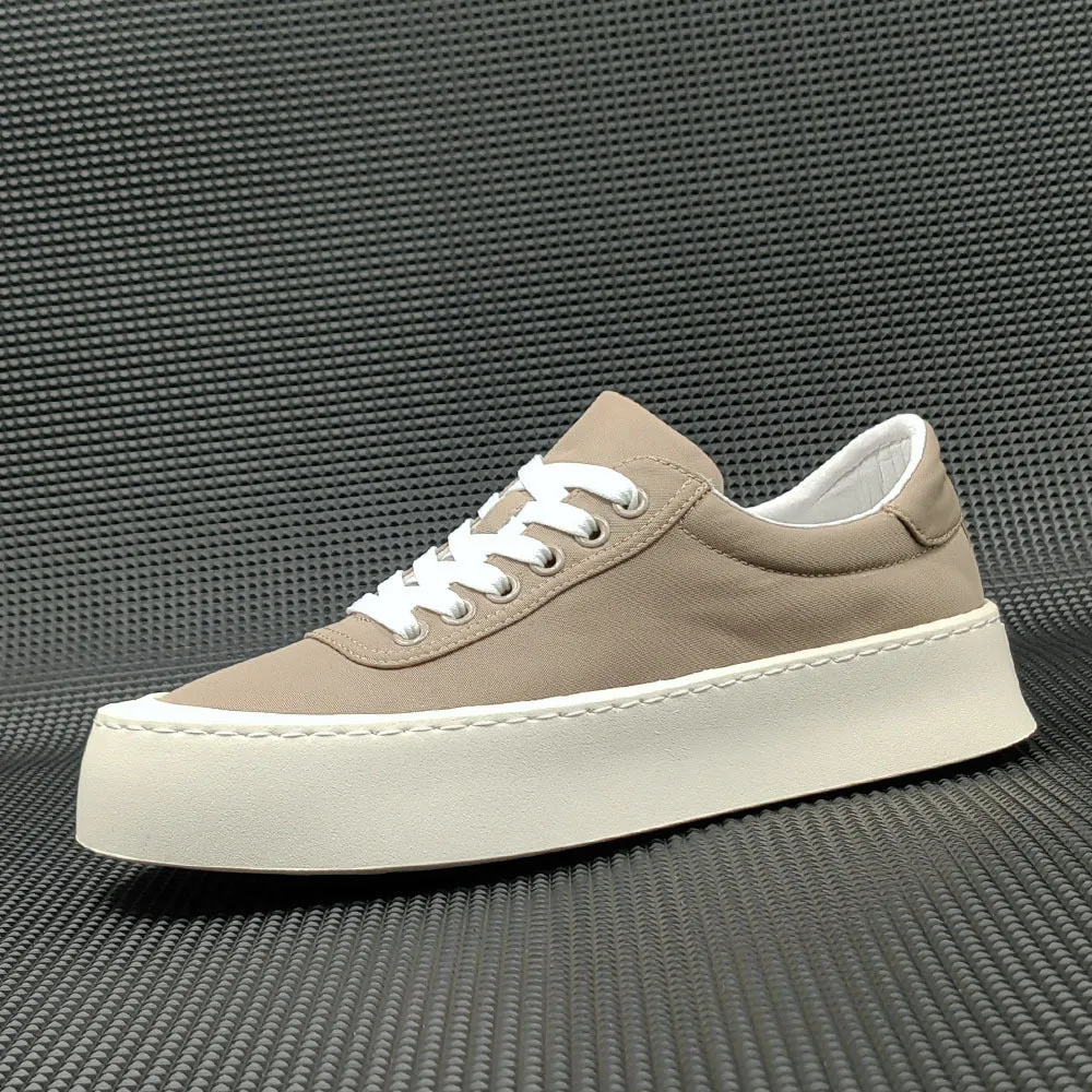 Men Minimalist Breathable Pure Canvas Flat Casual Shoes