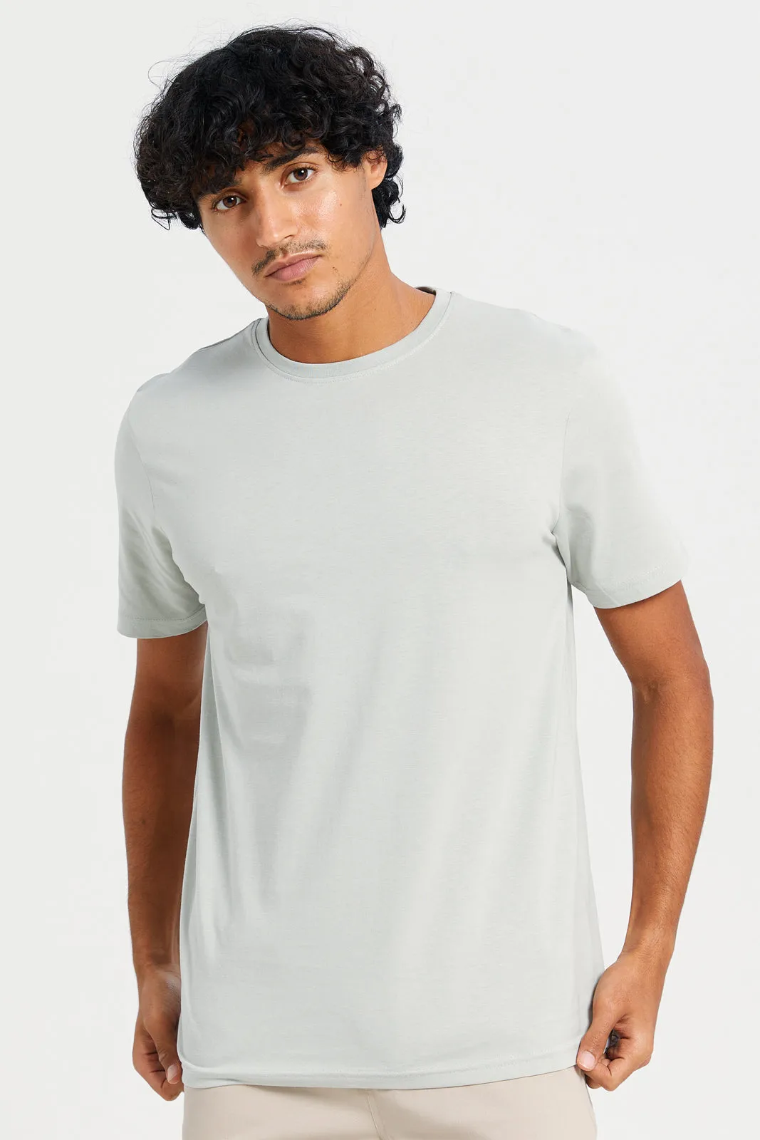 Men Mint Basic T-Shirt