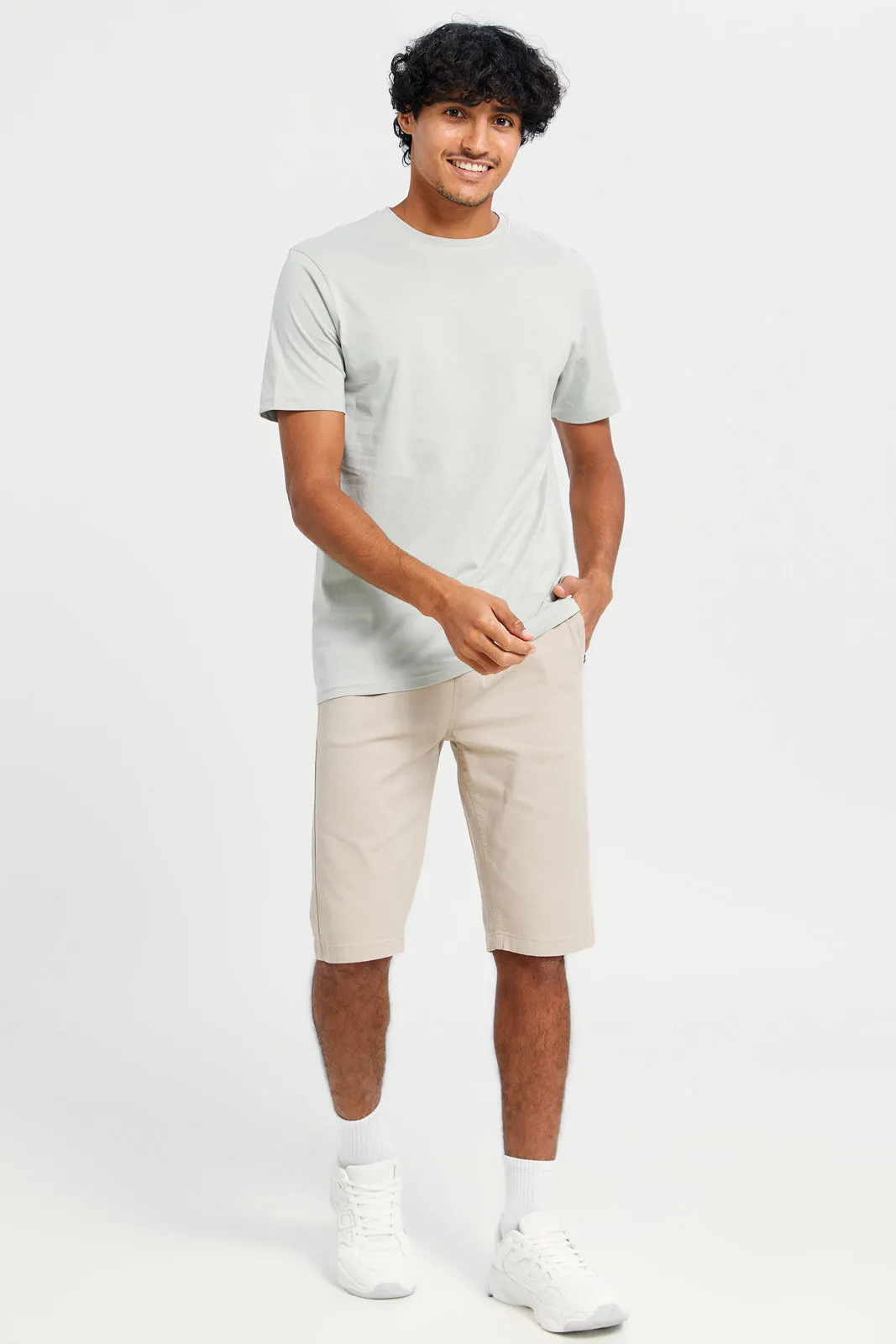 Men Mint Basic T-Shirt