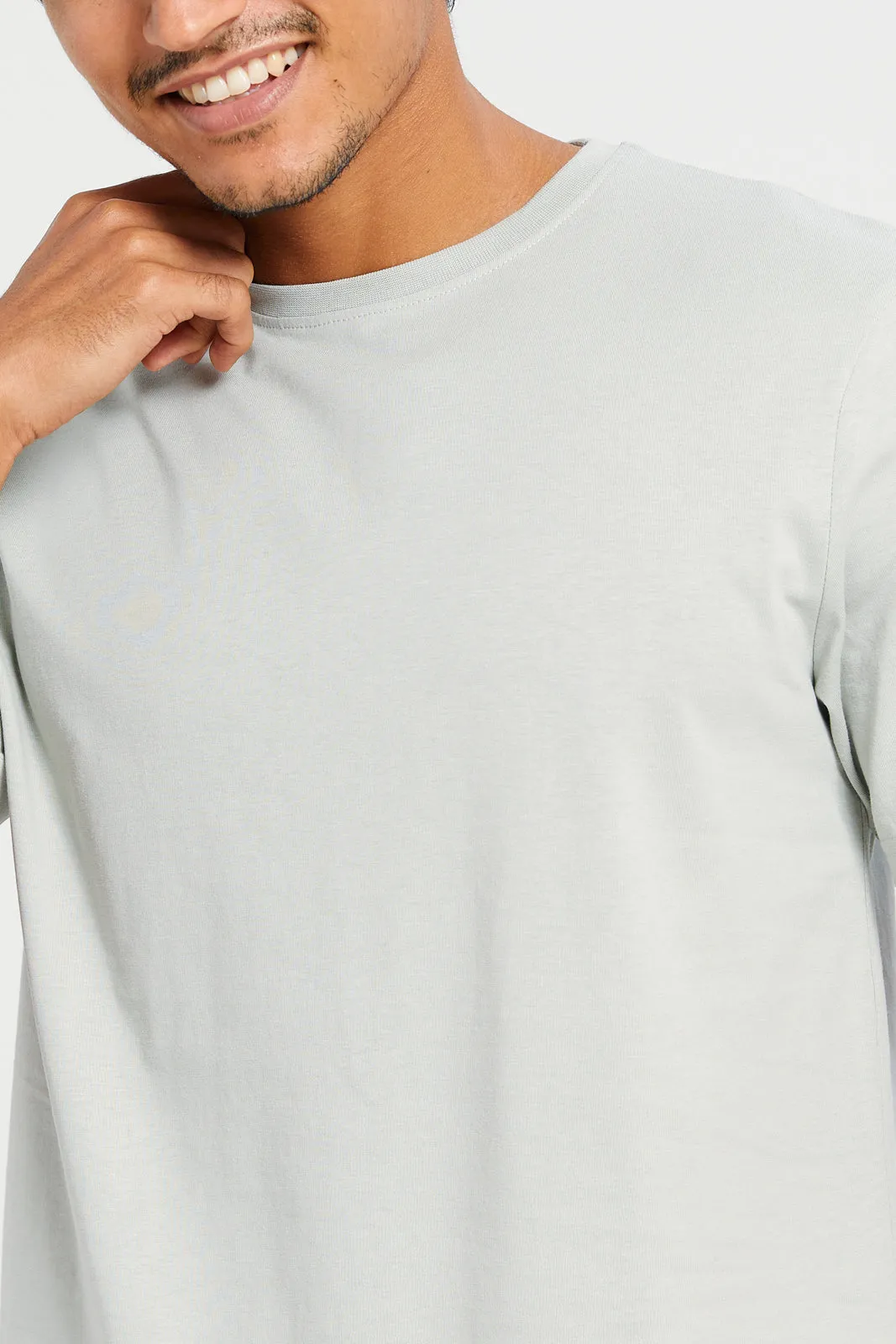 Men Mint Basic T-Shirt