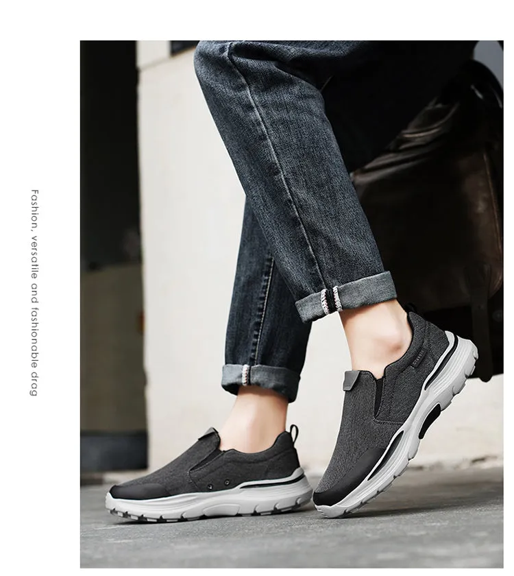 Men's casual canvas shoes Slip on loafers Lightweight  Comfortable Fashion Sneaker