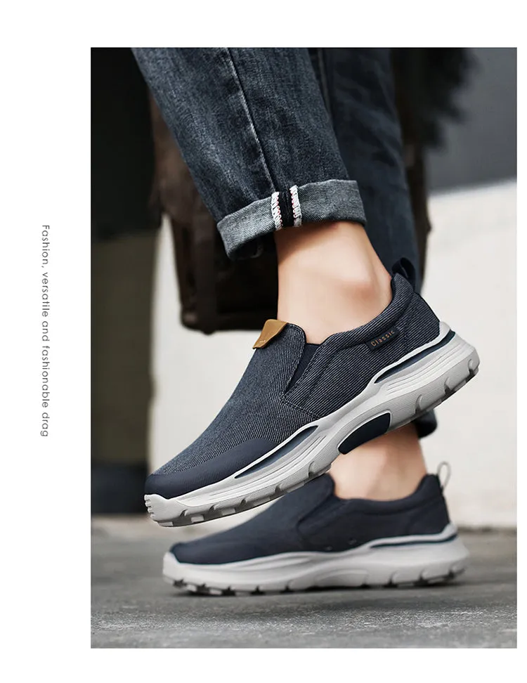 Men's casual canvas shoes Slip on loafers Lightweight  Comfortable Fashion Sneaker