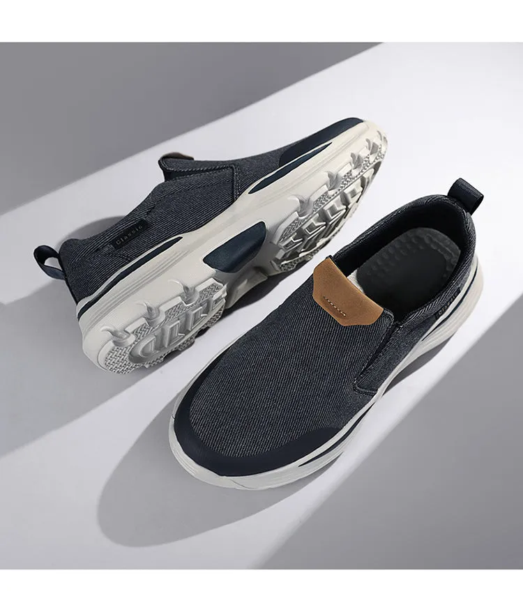 Men's casual canvas shoes Slip on loafers Lightweight  Comfortable Fashion Sneaker