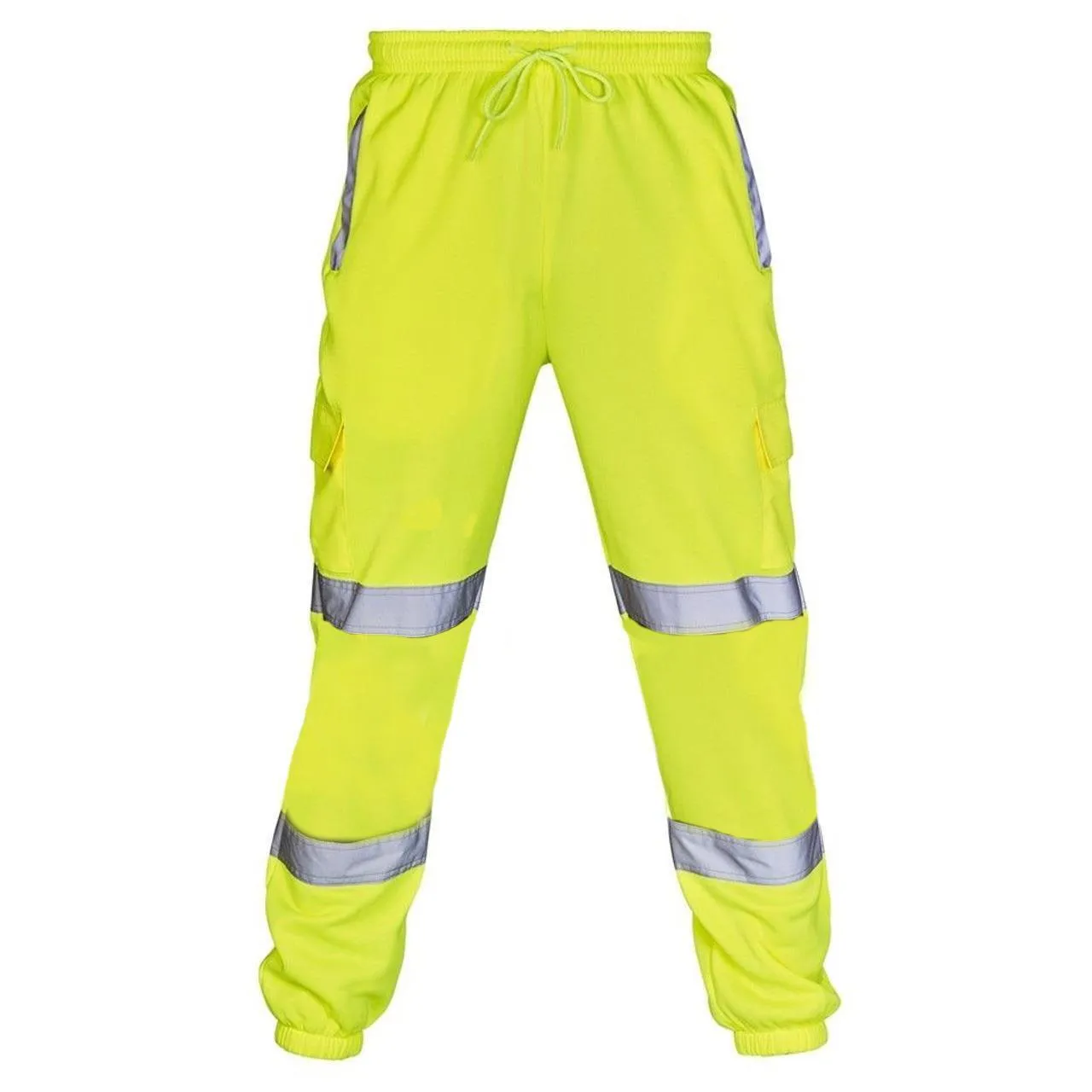 Mens Hi Vis Jogging Bottoms - Yellow