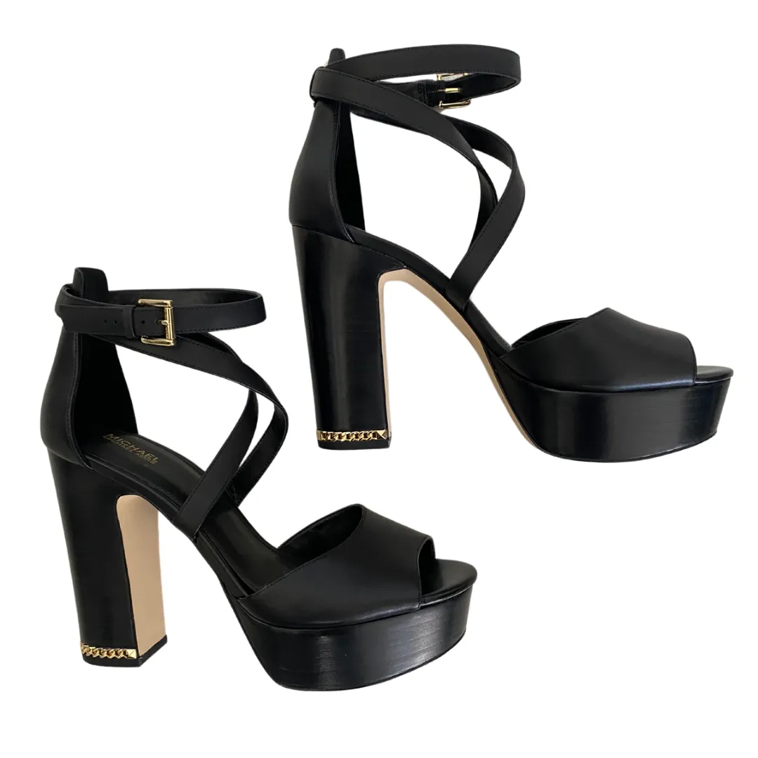 MICHAEL KORS Platform Sandal Black SIZE 40.5