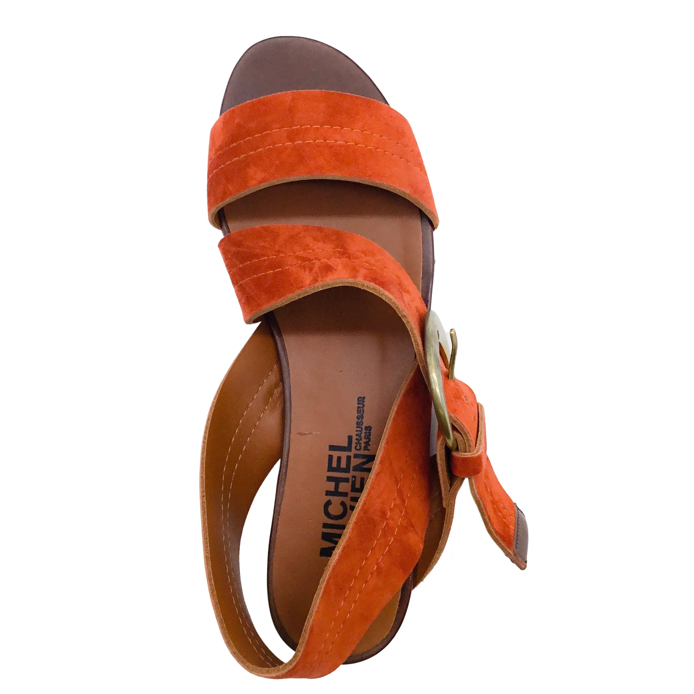 Michel Vivien Paprika Suede Traver Sandals