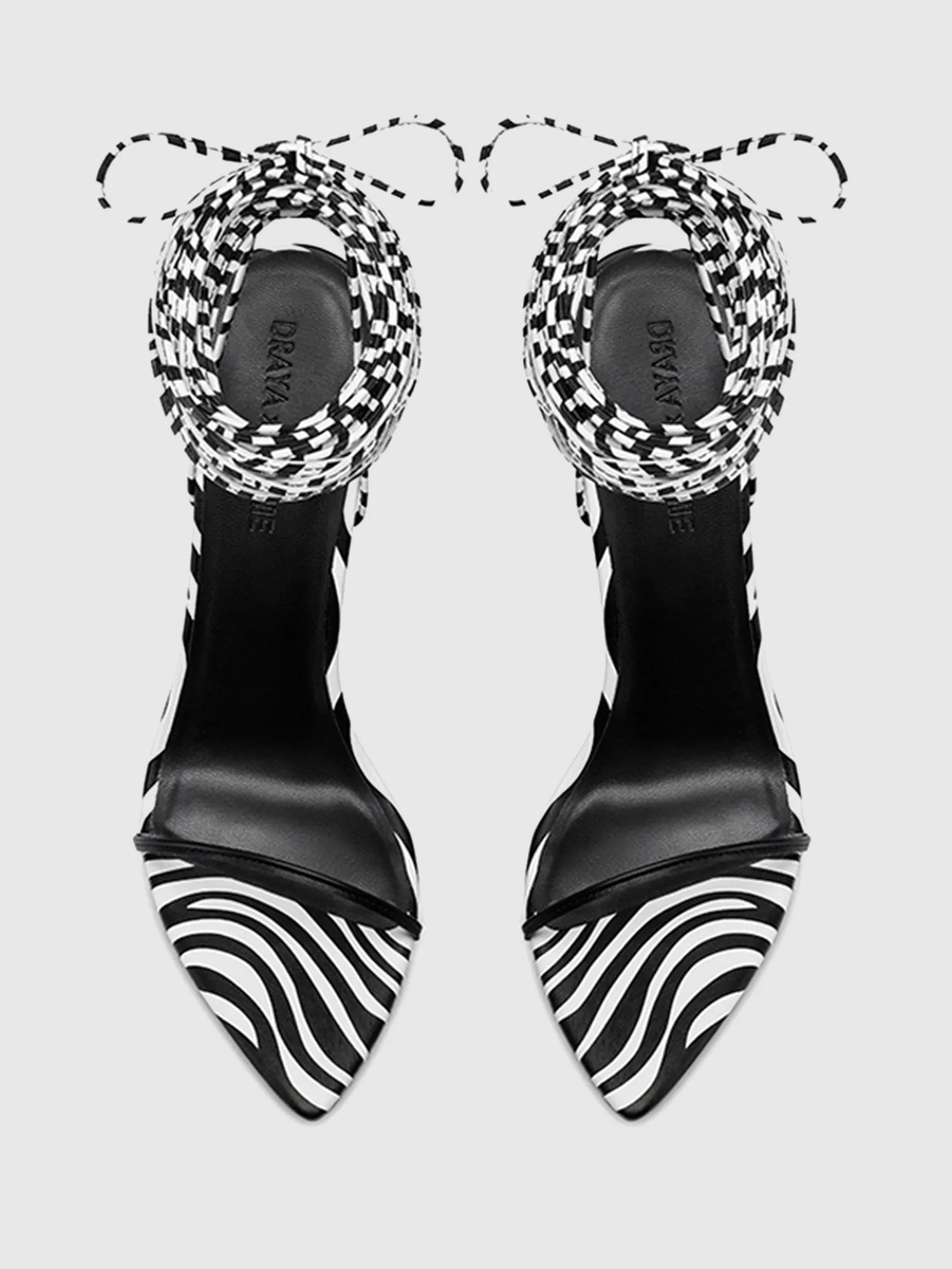 Miller Thigh High Lace Up - Zebra